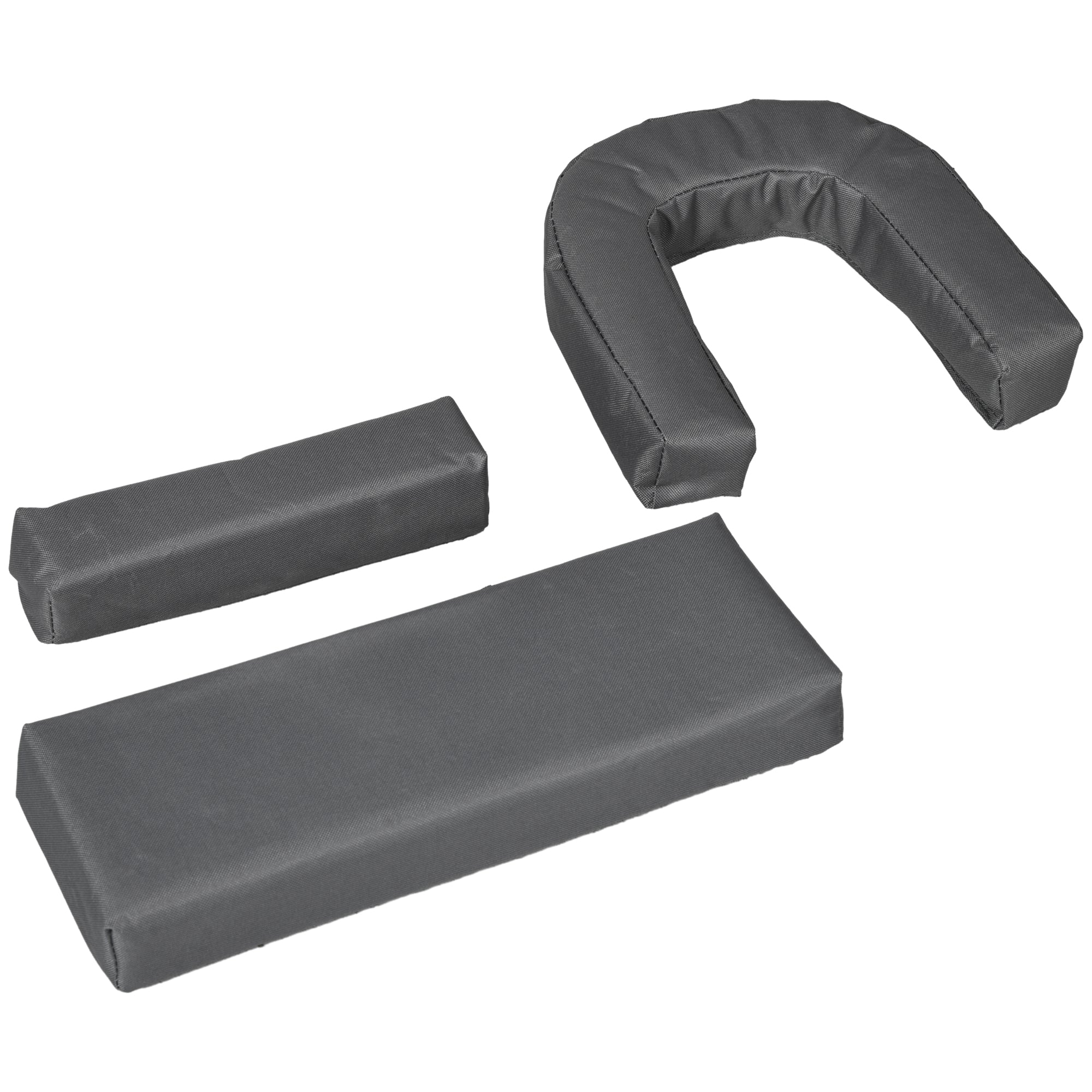 Outsunny Outdoor Folding Sun Lounger Set of 2 with Face Hole, 4 Level Adjustable Backrest Reclining Garden Lounger, Garden Recliner Sunbed with 600 D Oxford Cloth Seat and Pillow for Beach, Dark Grey