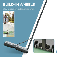 HOMCOM Portable 10ft Basketball Backboard Hoop Set Professional Outdoor Freestanding Basketball Stand with Wheels for Adults and Children, Adjustable High 2.55M-3.05M
