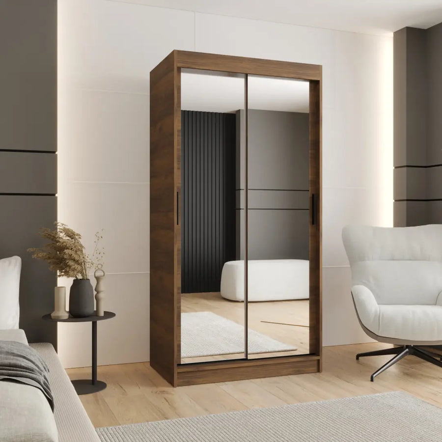 Rubino T3 Sliding Door Wardrobe 100cm