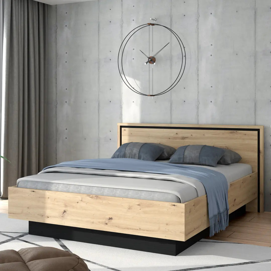 Trondheim Bed Frame [EU King] in Oak Artisan