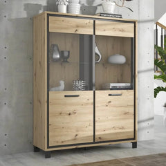 Trondheim Display Cabinet 121cm in Oak Artisan