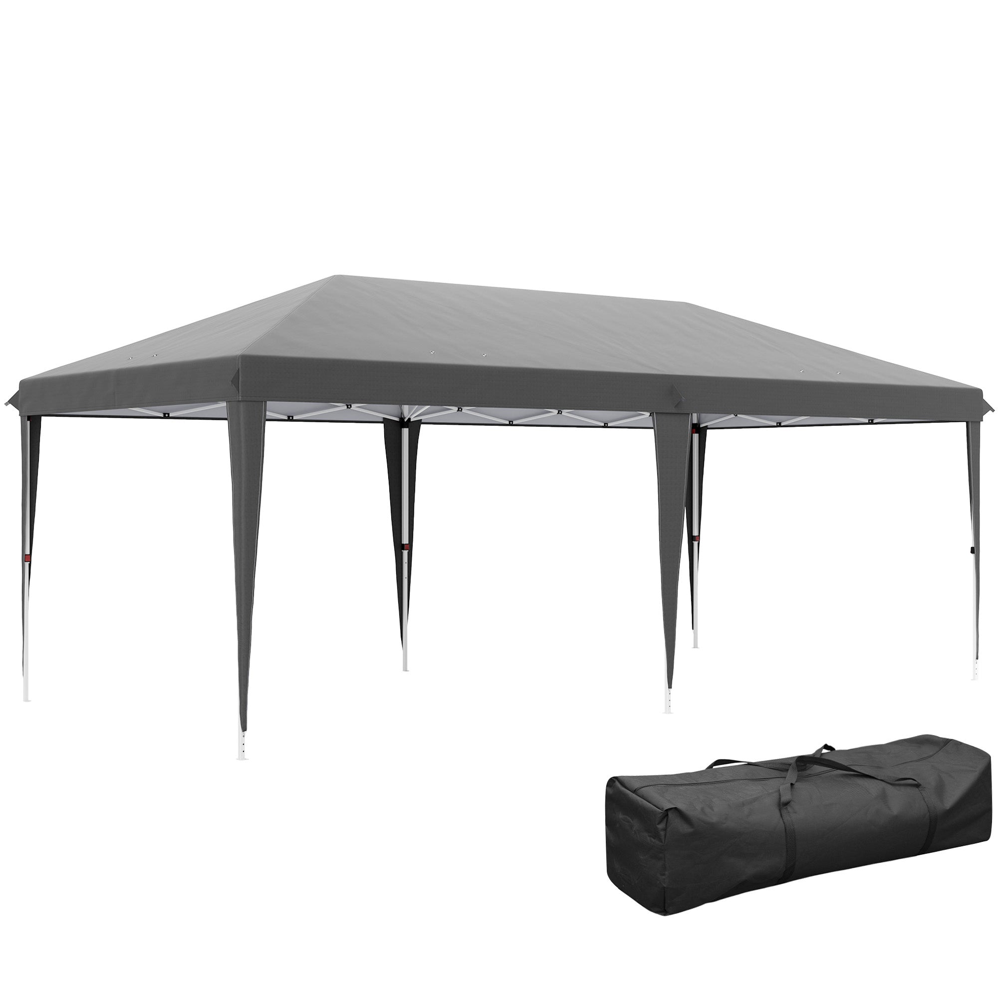 Outsunny 6 x 3 m Pop-Up Steel Frame Gazebo Grey