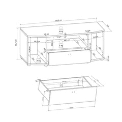 Rondo 03 TV Cabinet 150cm [Concrete Grey]