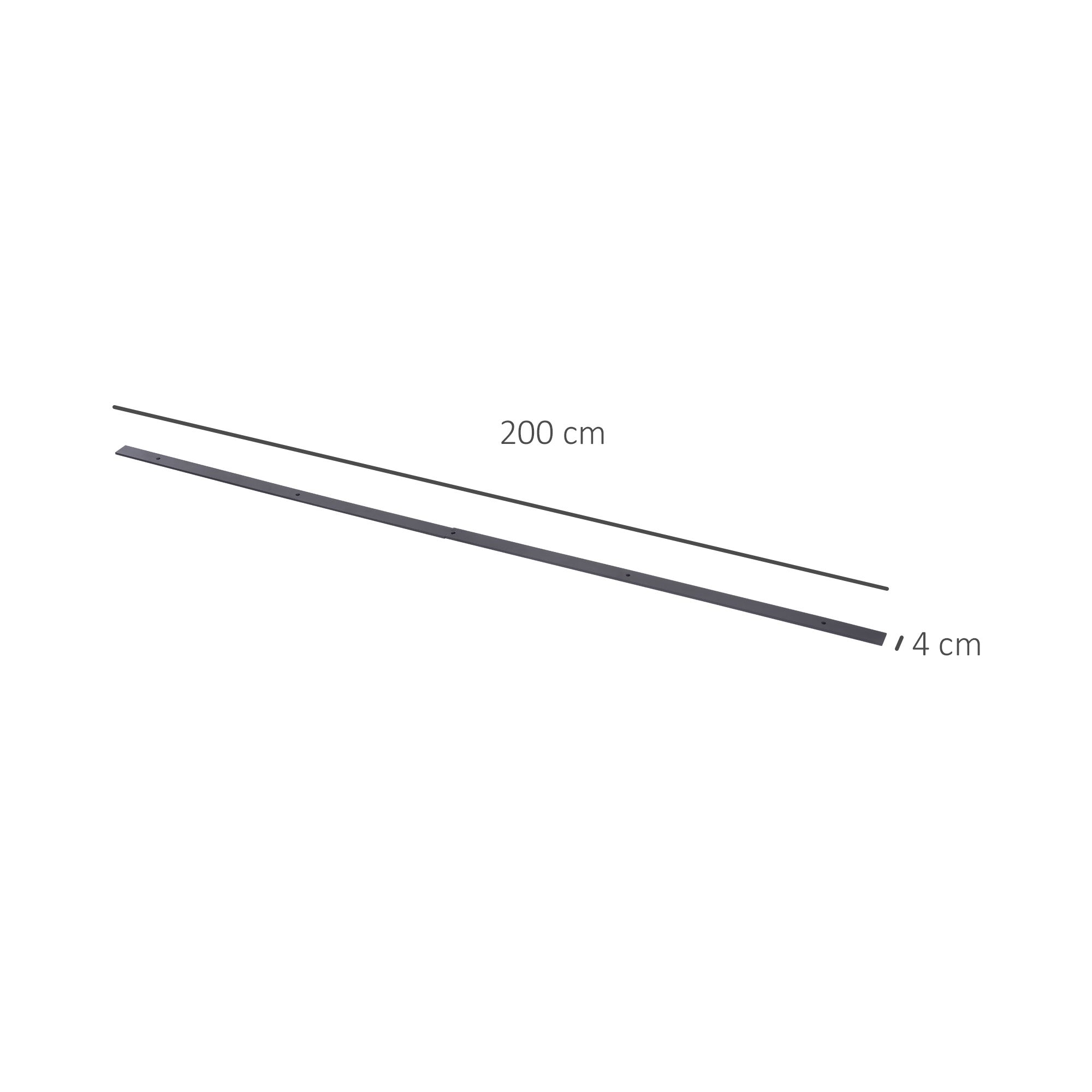 HOMCOM 6.6FT Carbon Steel Sliding Door Kits Barn Hardware Closet Set Antique Style Track System For Single Wooden Door