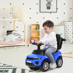 3 in 1 Ride on Push Car Stroller Sliding Walking Car-Blue