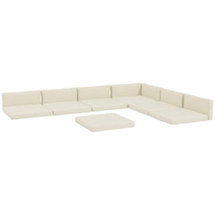 Outsunny 14-piece Dining Set Cushions - Cream