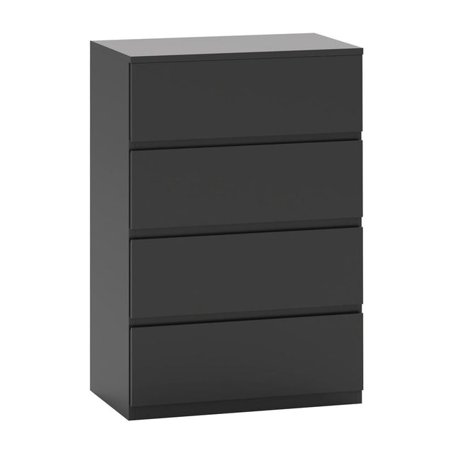 HOMCOM Chest of Drawers, 4-Drawer Storage Cabinets, Modern Dresser, Storage Drawer Unit for Bedroom