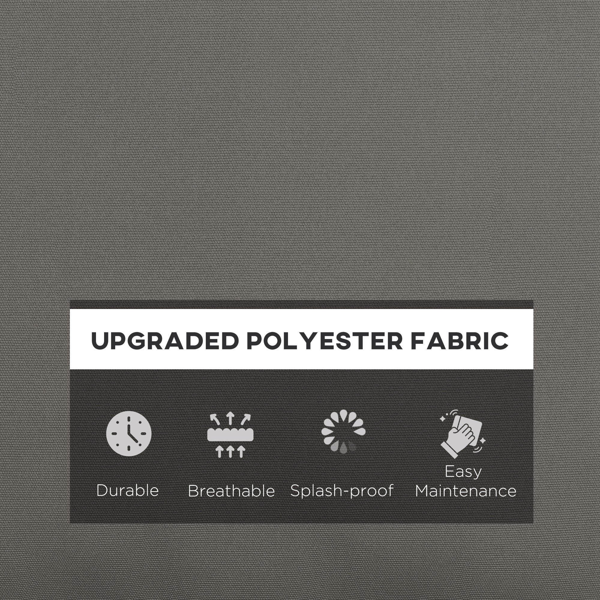 Outsunny Outdoor Cushion Pad Set for Rattan Furniture, 7 Piece Garden Furniture Cushions ONLY, Grey