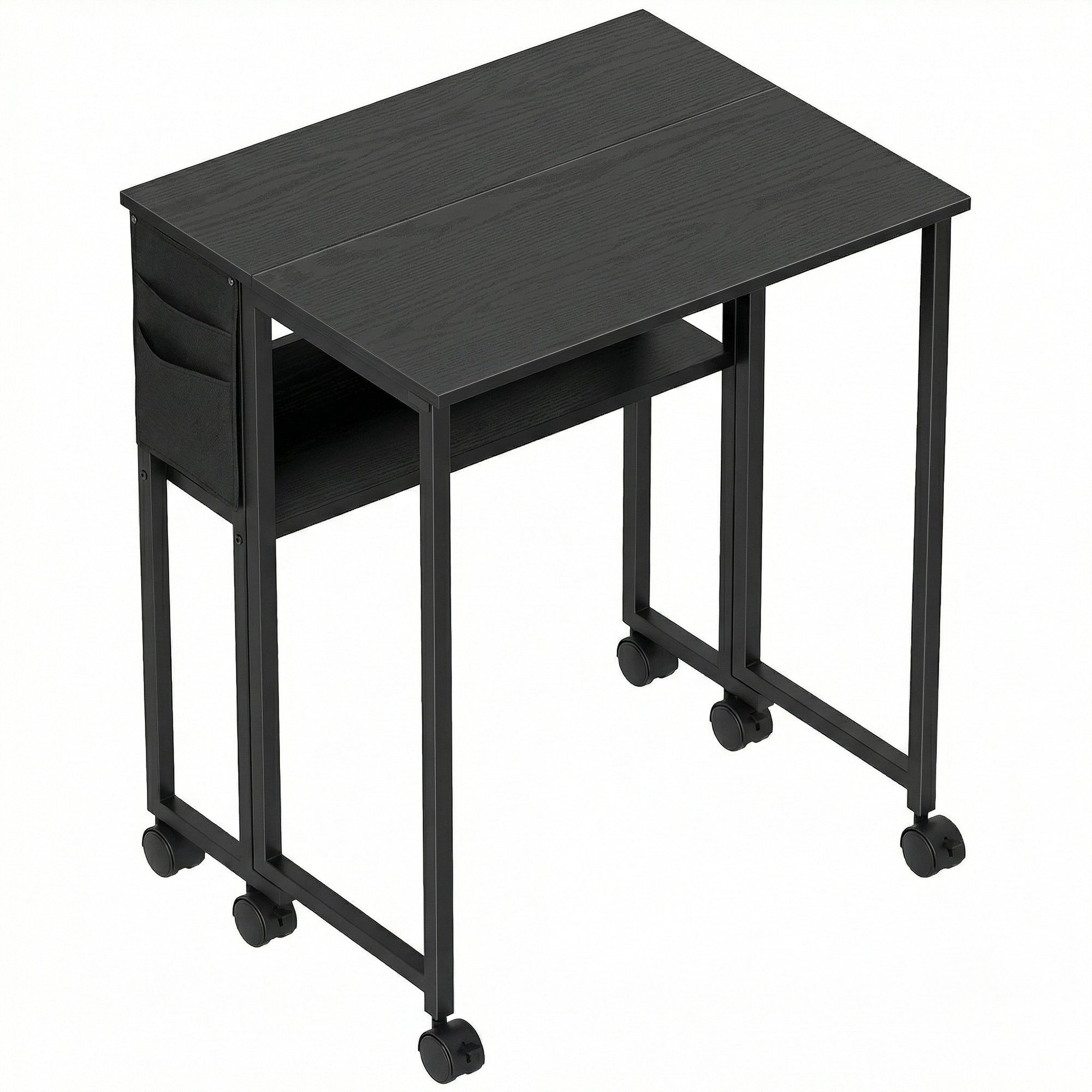 HOMCOM 63 cm Drop Leaf Writing Work Desk - Black