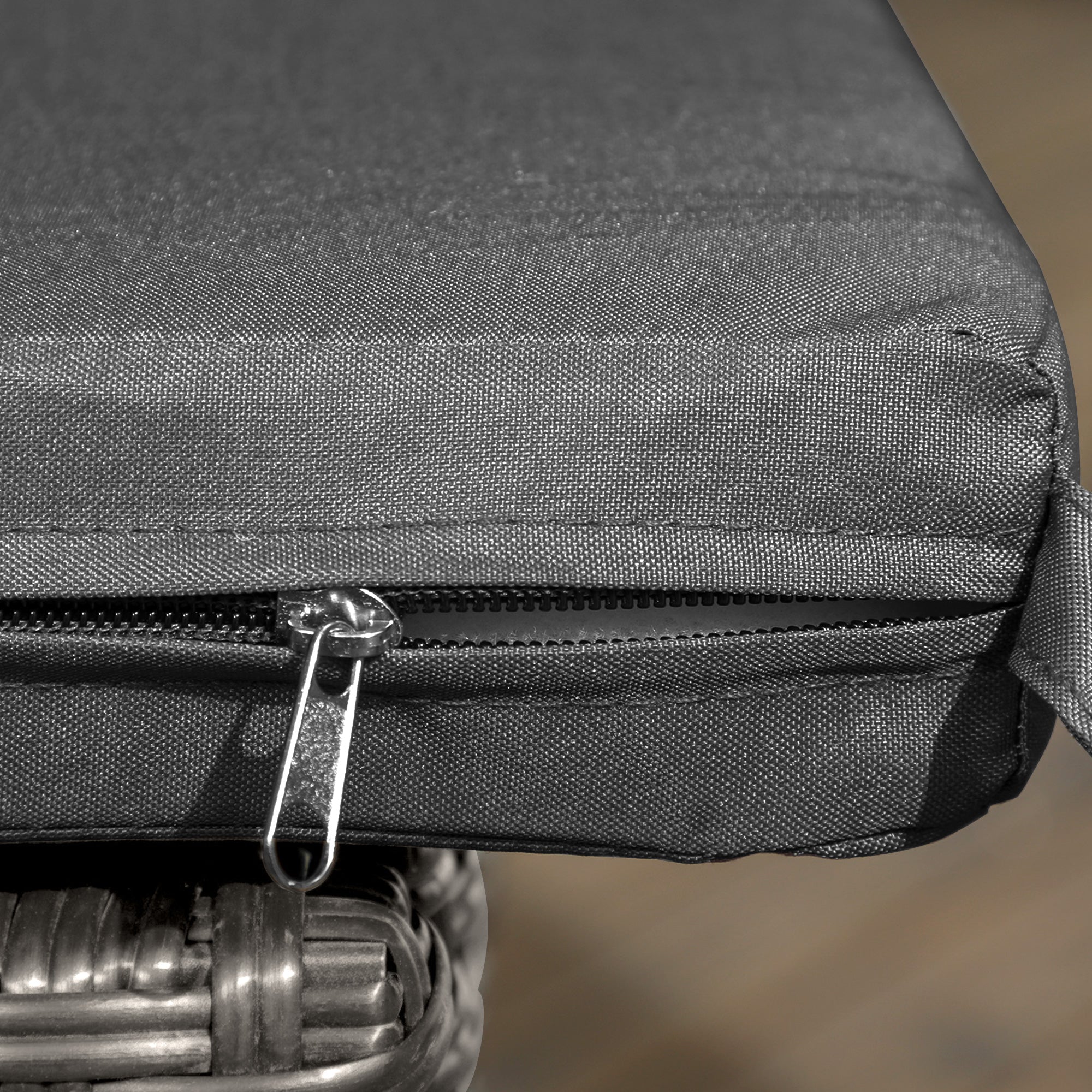 Outsunny Set of Two Armless Rattan Garden Chairs - Dark Grey