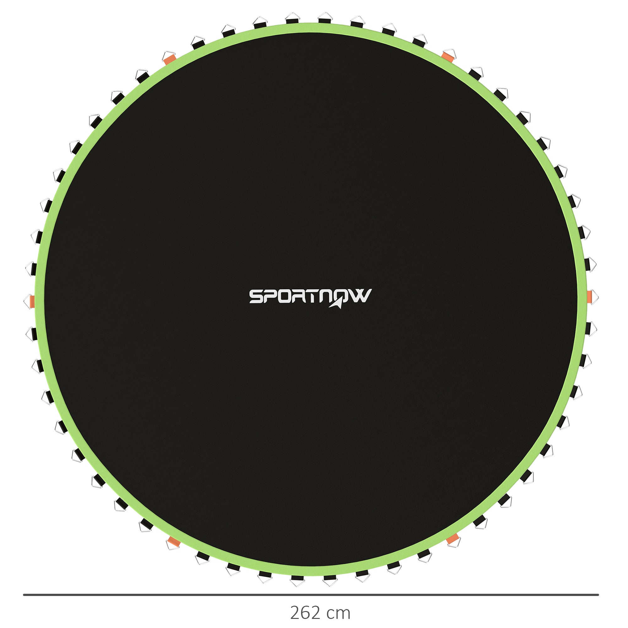 SPORTNOW Trampoline Replacement Mat with Spring Pull Tool, 54 V-Hooks, for 10ft Trampoline using 14cm Springs, Green