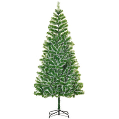 HOMCOM 7FT Indoor Christmas Tree Artificial Decoration Xmas Gift with Metal Stand Branch Tips