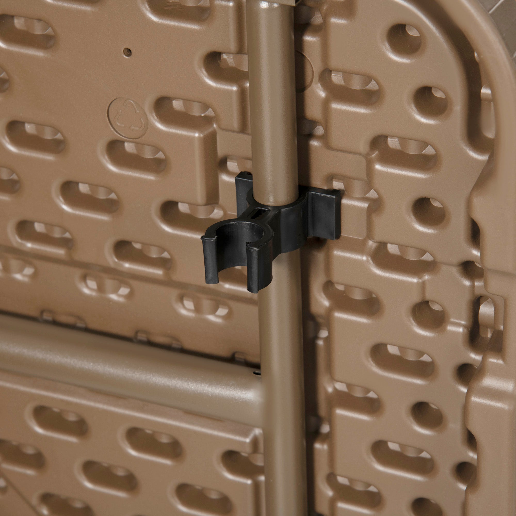 Outsunny 6 Seater Garden Dining Set, Rattan-Style HDPE Garden Furniture Set, Outdoor Dining Table and Chairs with 6 Armchairs and Rectangular Plastic Top Table for Patio, Balcony, Dark Brown