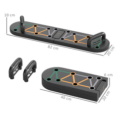 SPORTNOW Foldable Push Push Up Board with Non-Slip Pads, for Chest, Arms, Shoulders, Black
