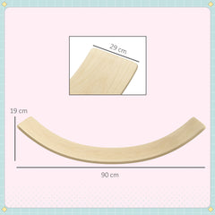 AIYAPLAY Wooden Balance Board for Children 3-8 Years Old, Natural Tone