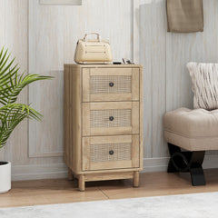 HOMCOM 40 cm Drawer Chest of Drawers with 3 Drawer - Oak