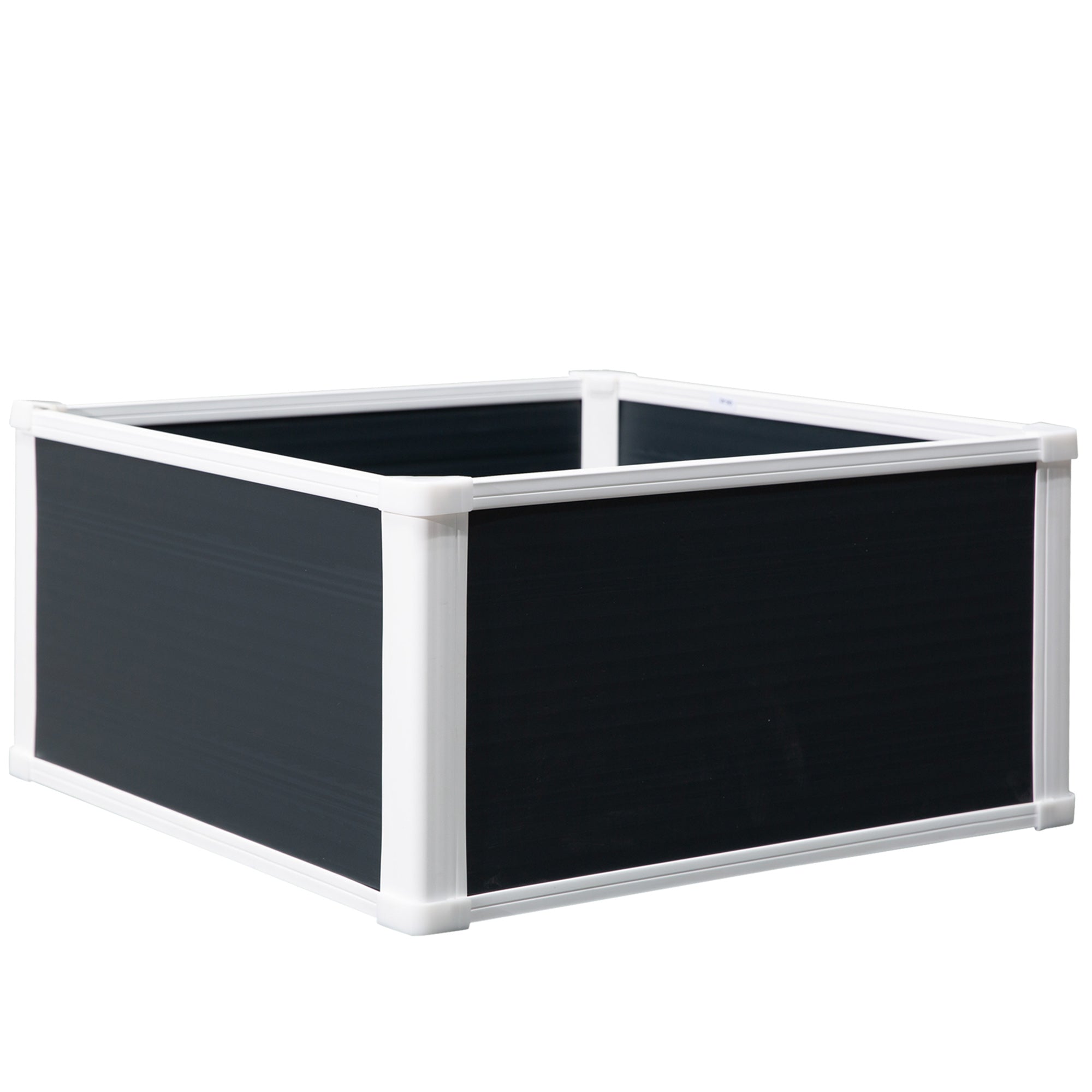 Outsunny 96L Raised Garden Bed, Weather-resistant PP Planter Box Containers for Outdoor Patio Plant Flower Vegetable, 60 x 60 x 30 cm