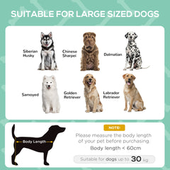 PawHut Outdoor Dog Bed with Removable Canopy, Portable Raised Dog Bed for Camping, Garden & Beach, Water-Resistant UV-Protection Mesh Pet Cot Sun Lounger, for Large Pets, 92 x 76 x 90 cm, Grey
