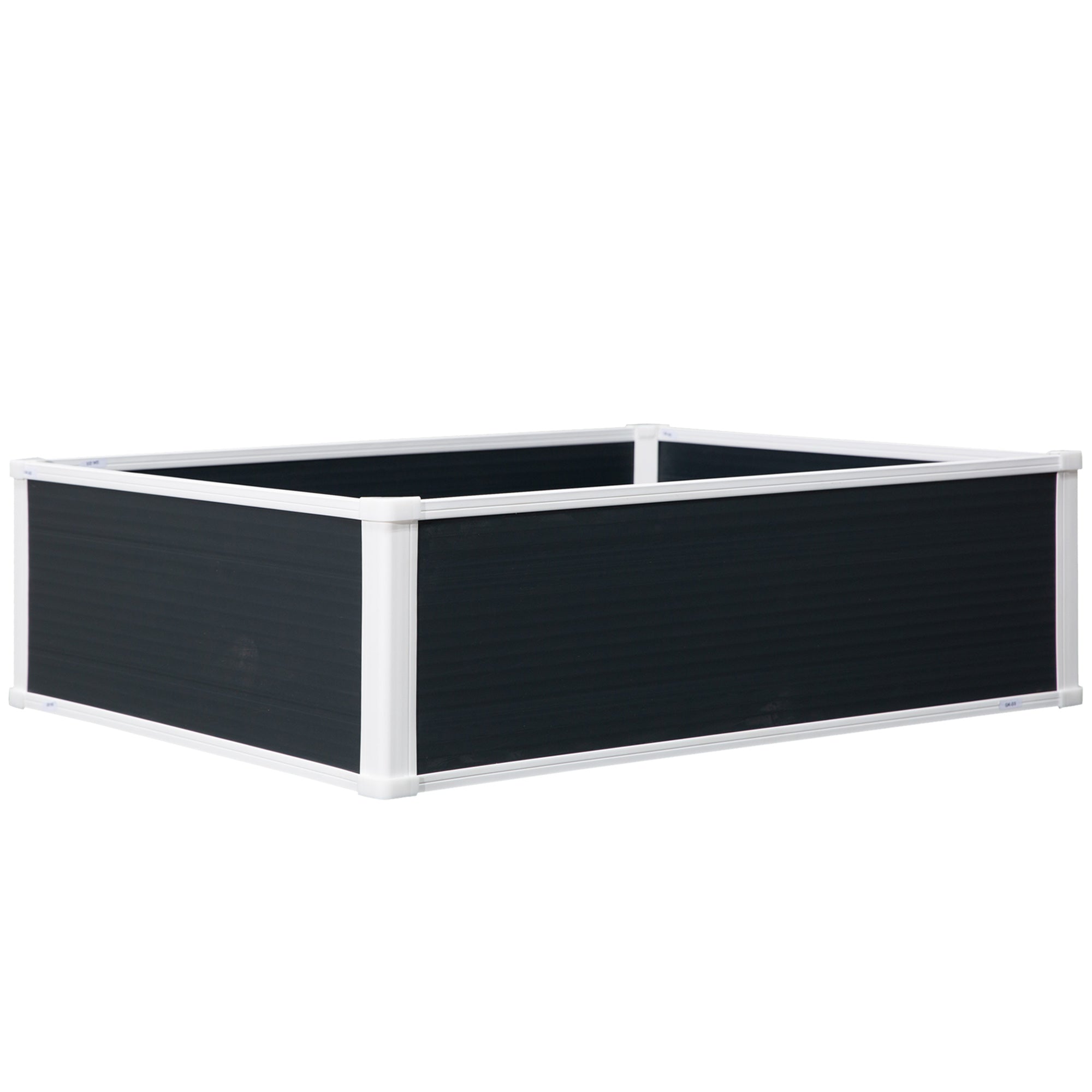 Outsunny 221L Raised Garden Bed, Weather-resistant PP Planter Box Containers for Outdoor Patio Plant Flower Vegetable,100 x 80 x 30 cm