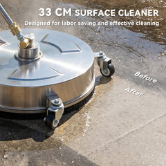 Outsunny Pressure Washer Surface Cleaner 3600 PSI Power Washer Rotary Surface Cleaner with 4 Wheels for Driveways - product