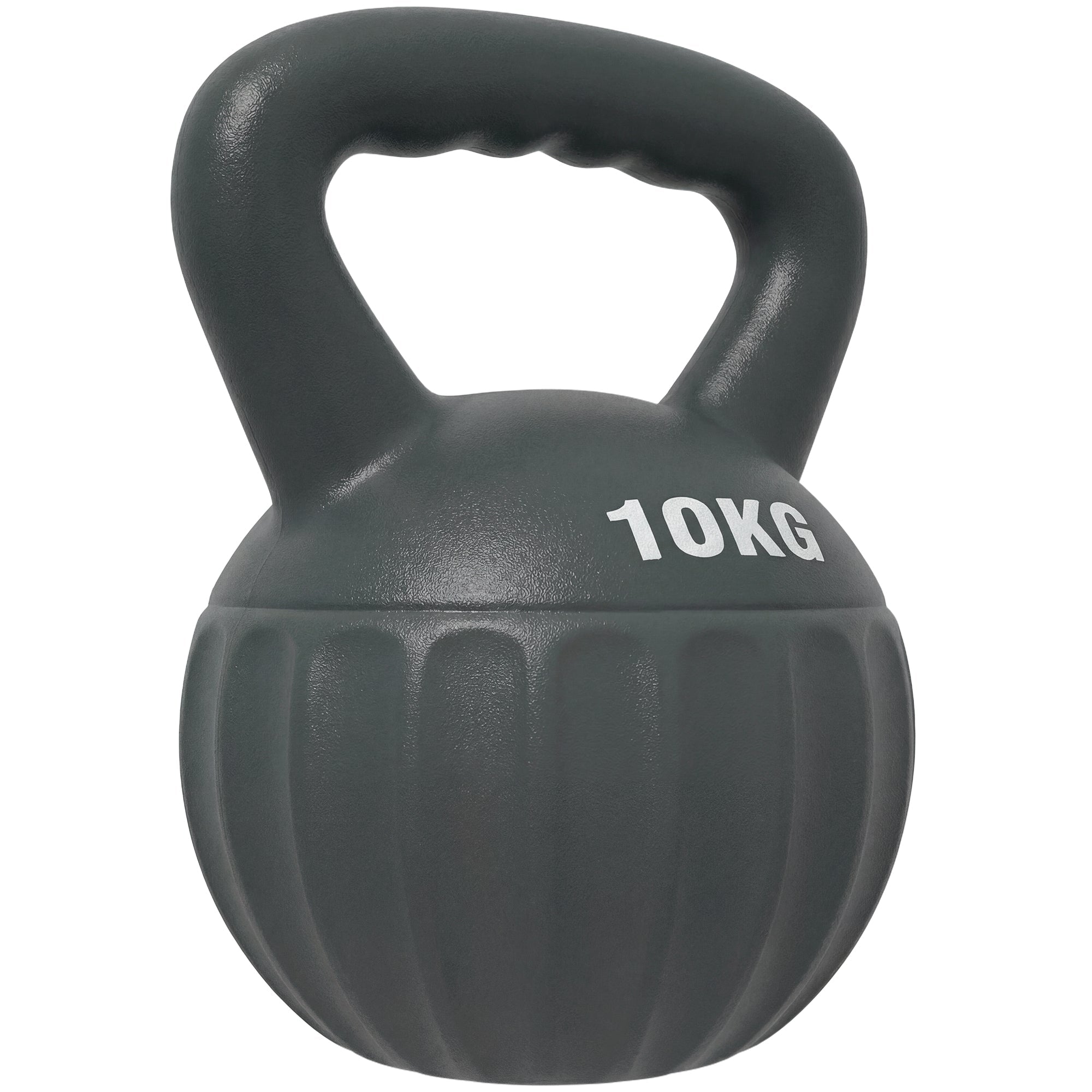SPORTNOW Kettlebell for Strength Training Kettle Bell with Non-Slip Handle 10 kg Grey