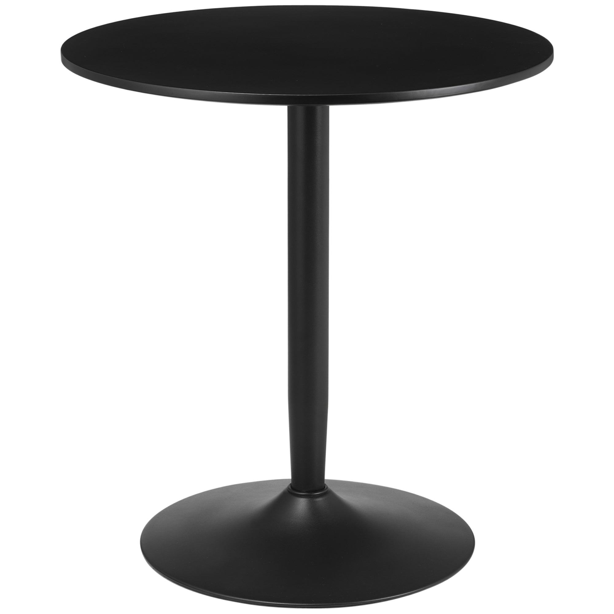 HOMCOM 75H x 70cm Two-Person Minimalistic Dining Table - Black
