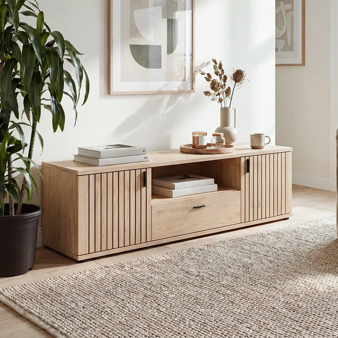 Verniq TV Cabinet 160cm in Oak Natural