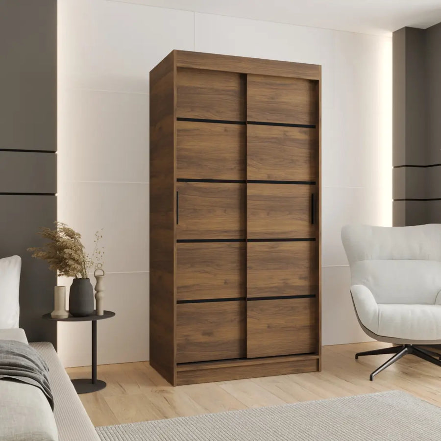 Rubino V1 Sliding Door Wardrobe 100cm