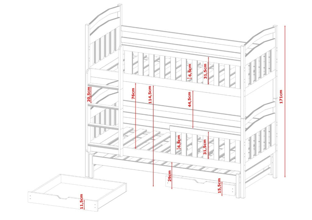 Viki Bunk Bed with Trundle and Storage - product image 13