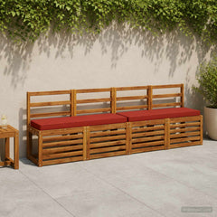 2-Piece Bench Cushions VUGHT 2 pcs 100% Polyester Red