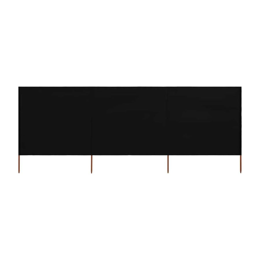3-panel Wind Screen Black