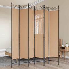 6-Panel Room Divider Beige