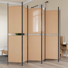 6-Panel Room Divider Beige