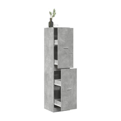 Apothecary Cabinet Concrete Grey Engineered Wood