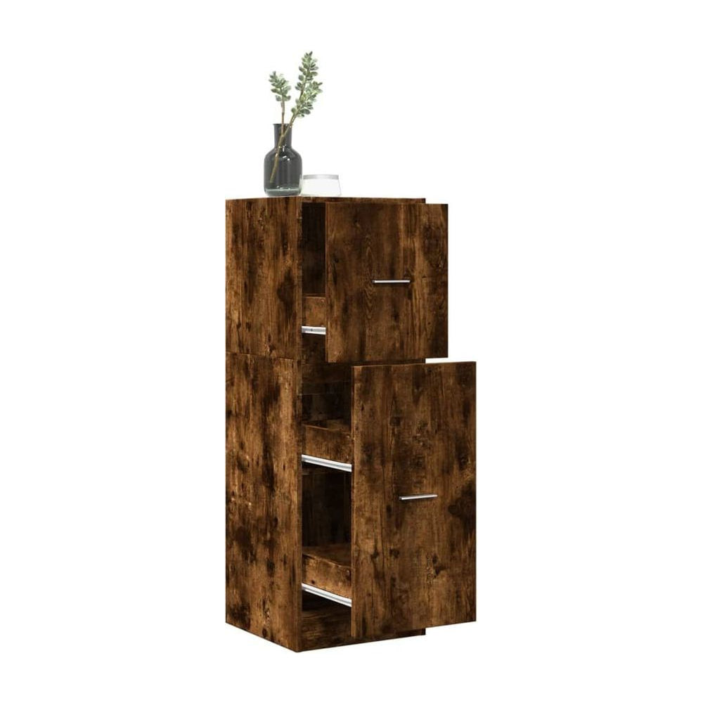 Apothecary Cabinet Smoked Oak Engineered Wood