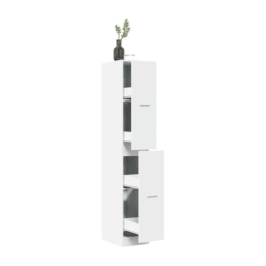 Apothecary Cabinet White Engineered Wood