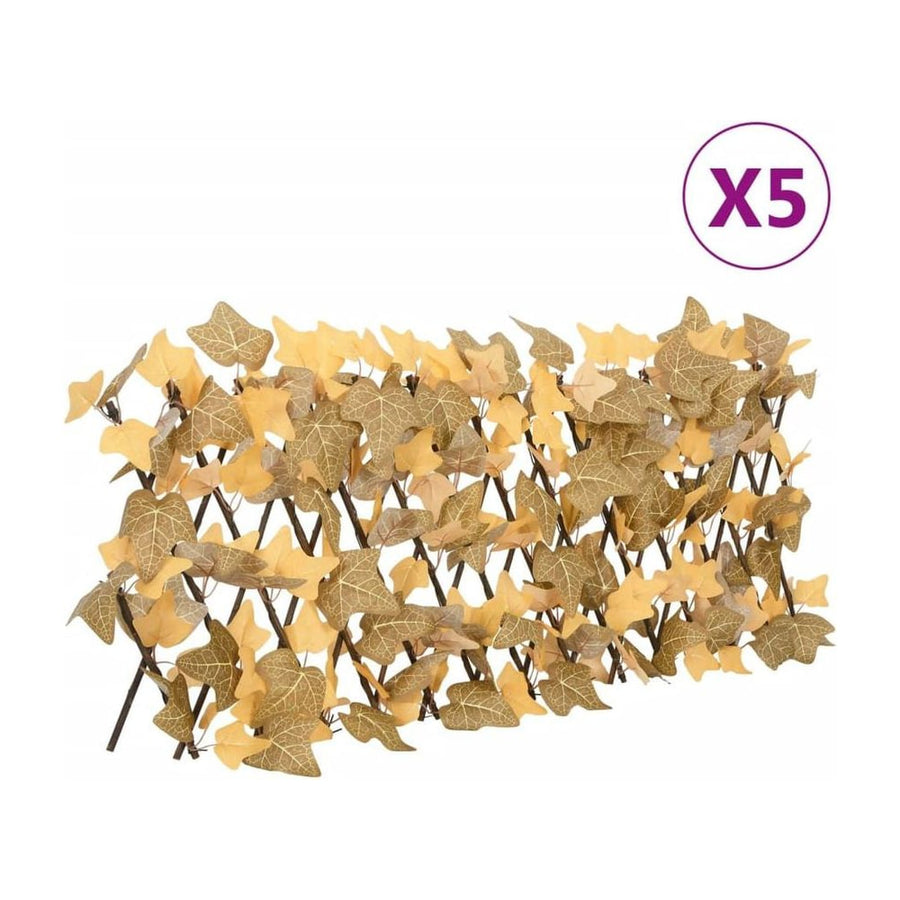 Artificial Maple Leaf Trellis Expandable Orange 5 pcs