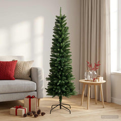 vidaXL Artificial Slim Christmas Tree 120 cm PE and PVC Green 1