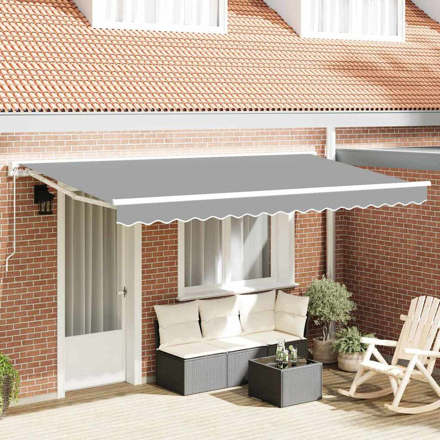 Manual Awning Frame White Powder-Coated Aluminium