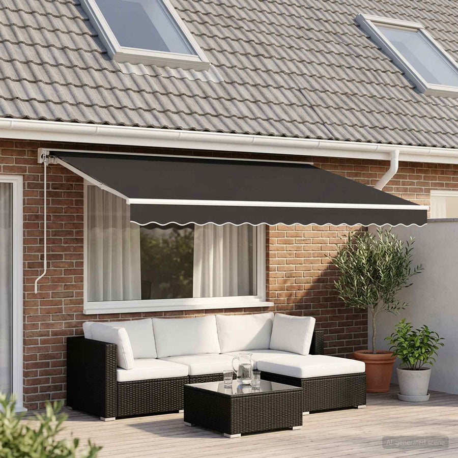 Awning Canopy Replacement for Anthracite Polyester