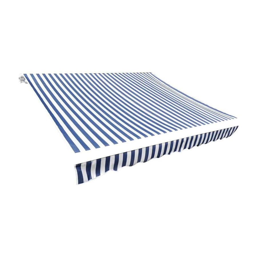 Awning Replacement Fabric Blue and White Polyester