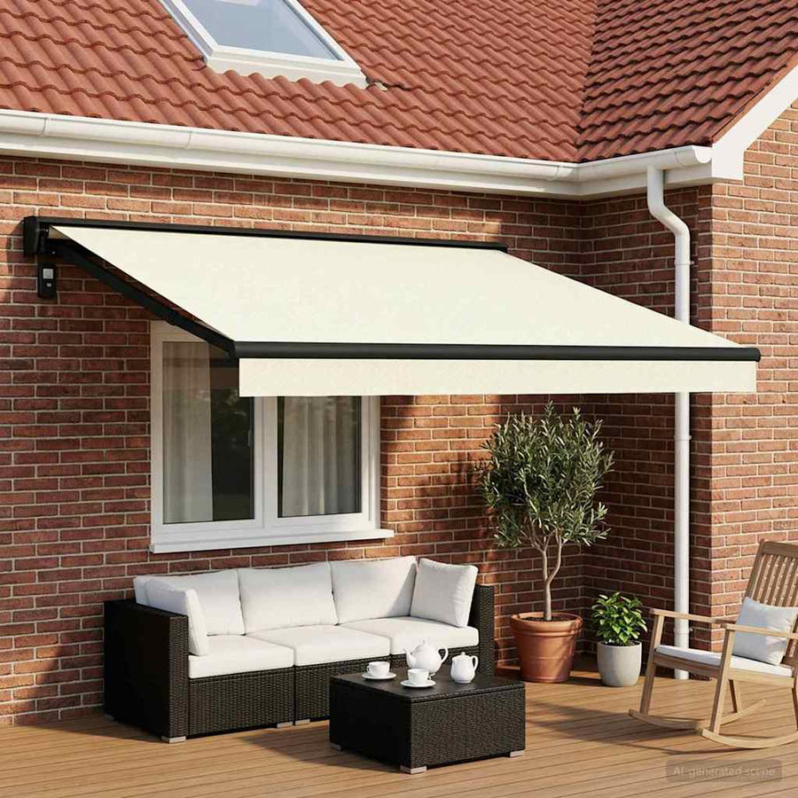 Awning Replacement Fabric Cream Polyester