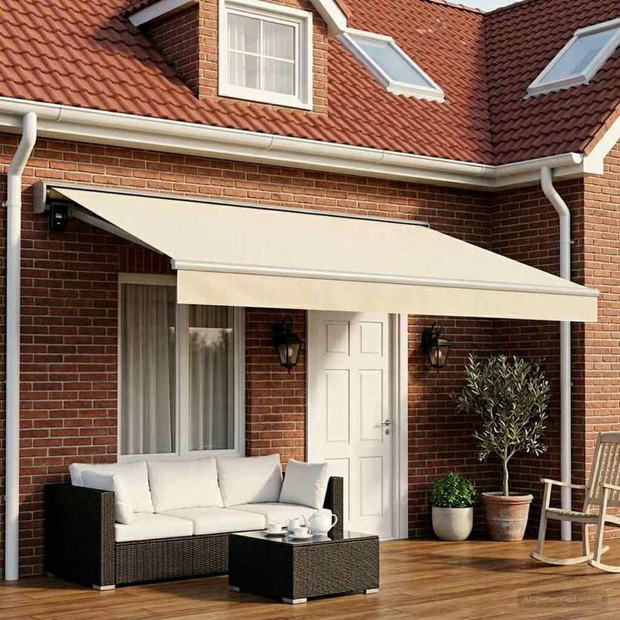 Awning Replacement Fabric Cream Polyester