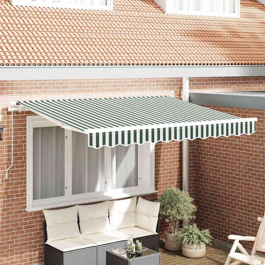 Awning Canopy Replacement for Green & White Stripe