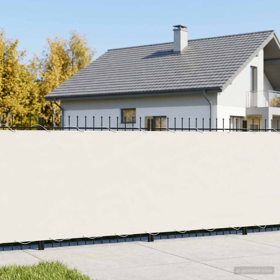 Balcony Privacy Screen Fabric PU Coated White