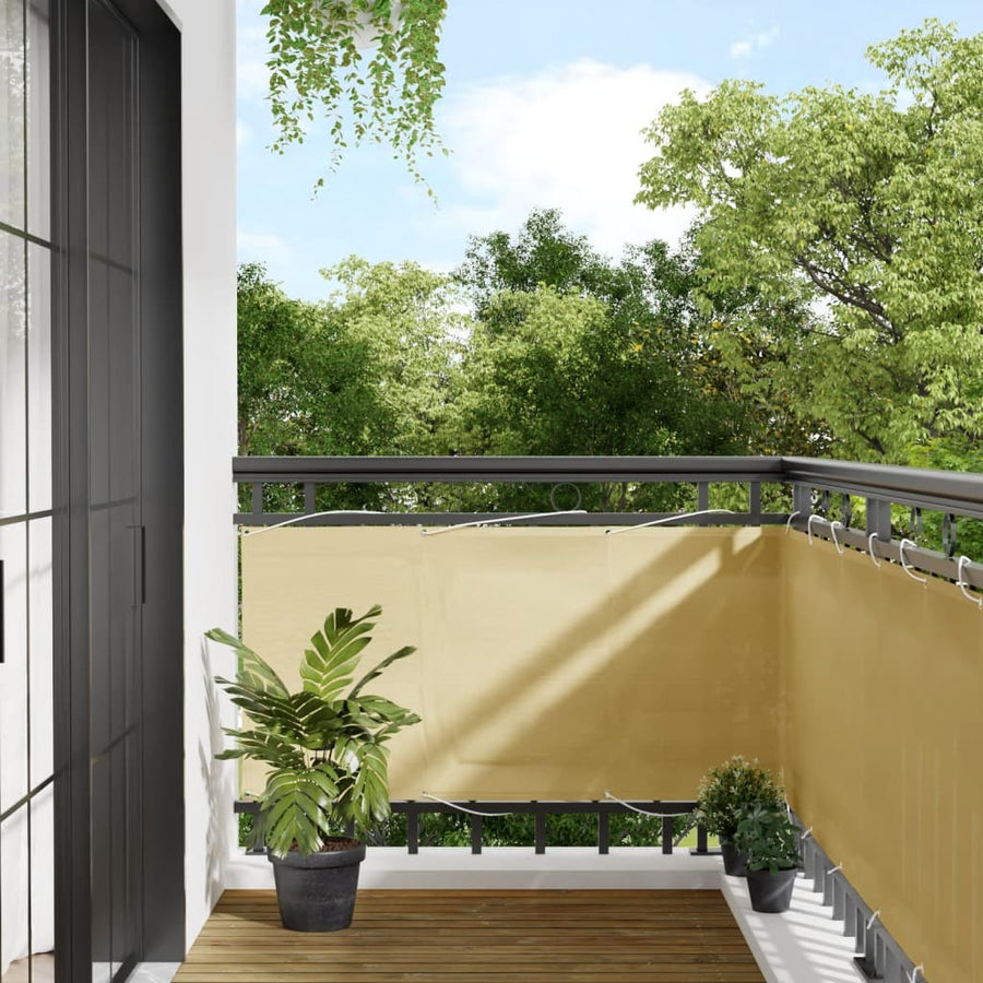 Balcony Screen Sand 100% Polyester Oxford