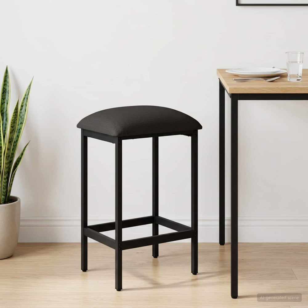 Bar Stool Dark Grey Engineered Wood