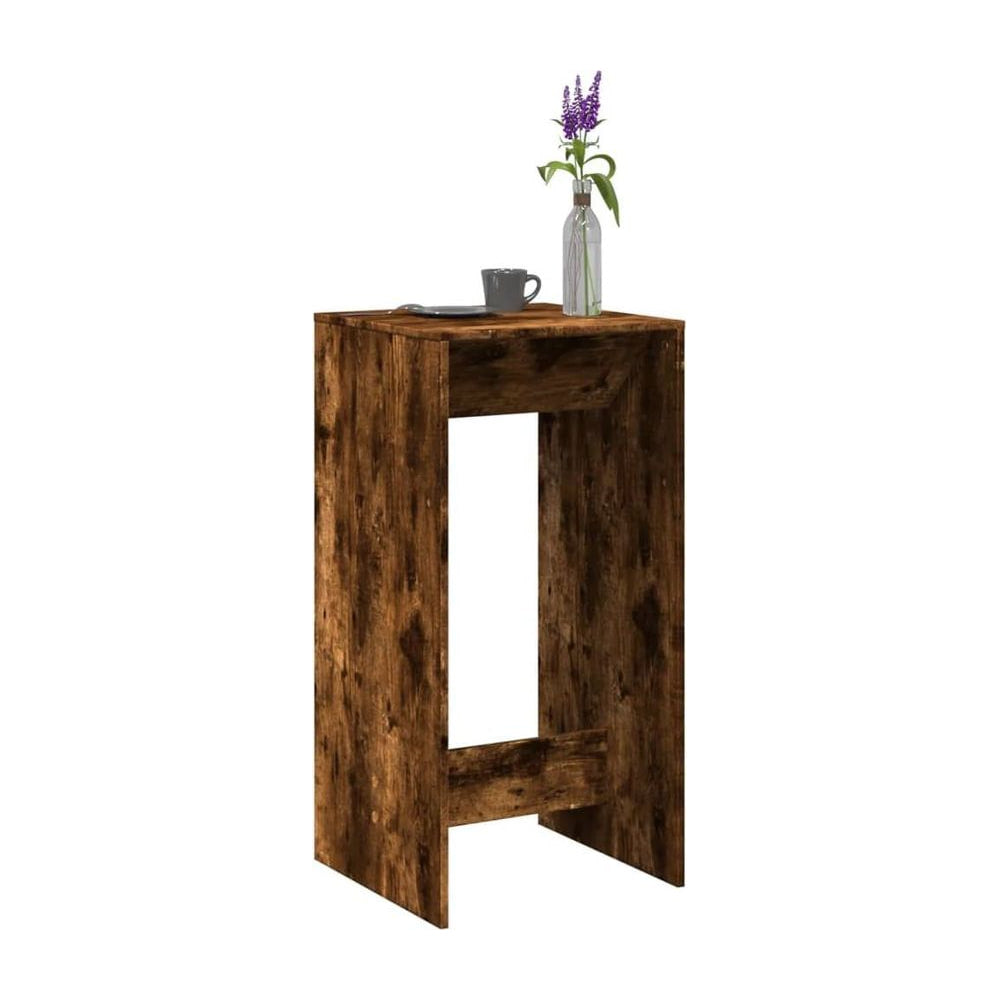 Bar Table Smoked Oak Engineered Wood