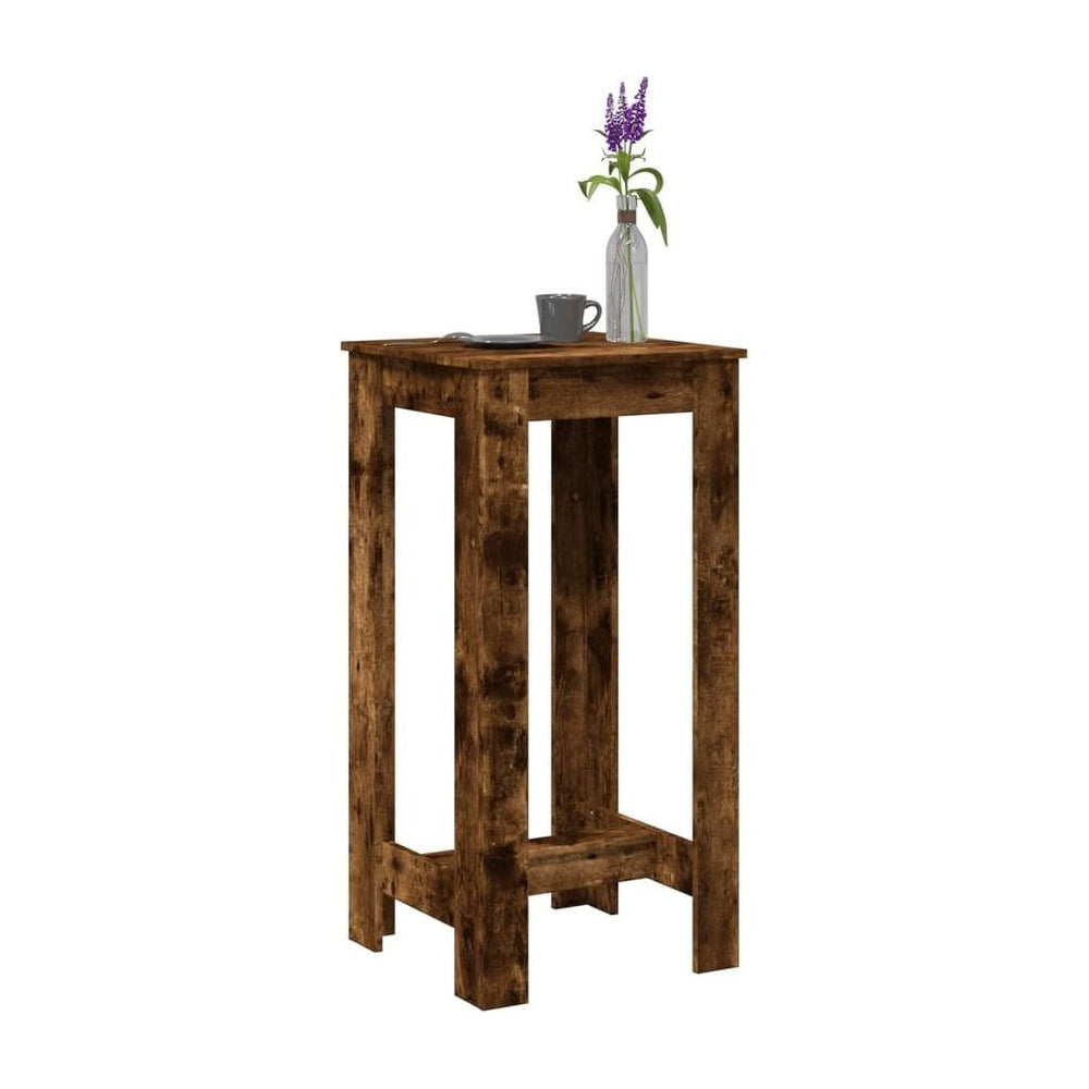 Bar Table Smoked Oak Engineered Wood