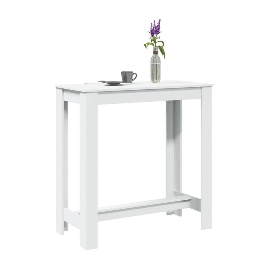 Bar Table White Engineered Wood
